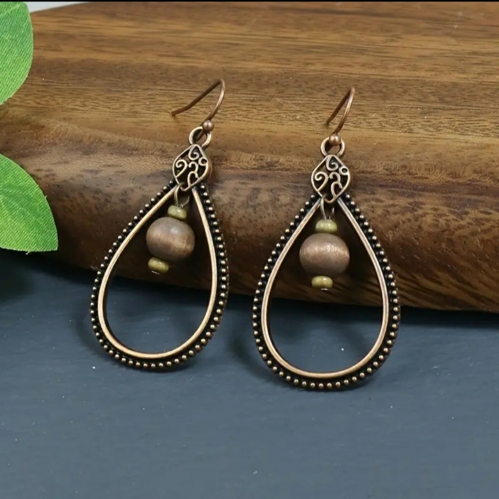 Water Drop Beaded Earrings
